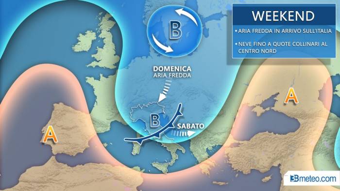 pioggia neve e venti freddi in arrivo ecco dove