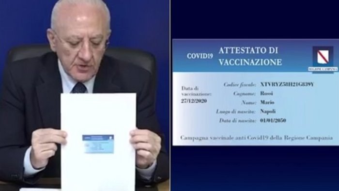 card per vaccinati covid in campania la lega una follia