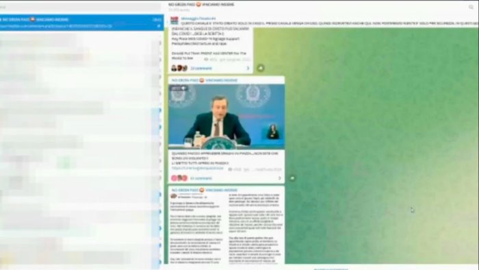 messaggi d odio no vax su telegram minacce a draghi e biden