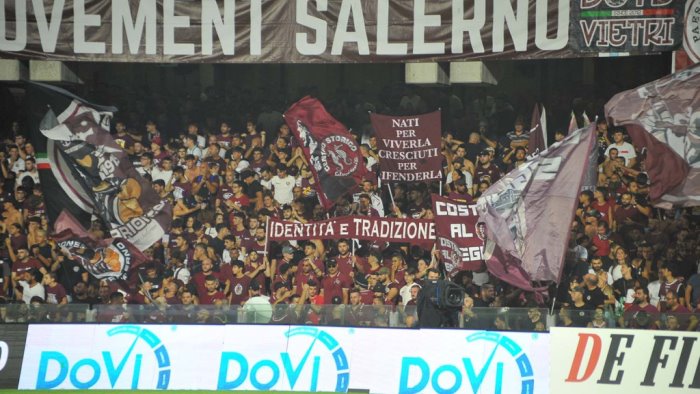 salernitana napoli da domani al via la prevendita prezzi e limitazioni