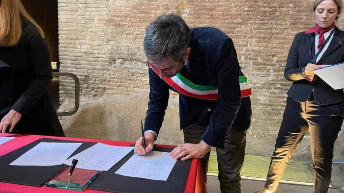 la via appia nel patrimonio mondiale unesco franza a roma per firma protocollo