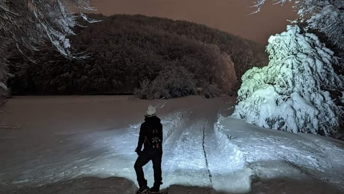 nevicata memorabile sul laceno oltre ogni previsione oltre un metro di neve