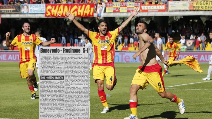 benevento col frosinone 70 anni di sfide batticuore