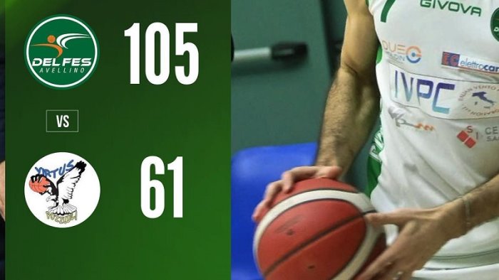 basket serie b l ivpc delfes avellino batte la virtus bava pozzuoli 105 61