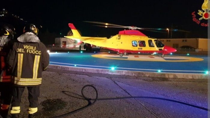 incidente a sant angelo dei lombardi 57enne trasferito al cardarelli