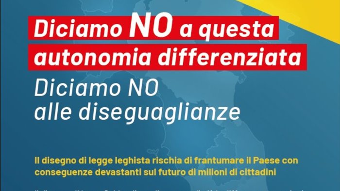 contro il progetto di autonomia ad avellino cinque stelle in piazza