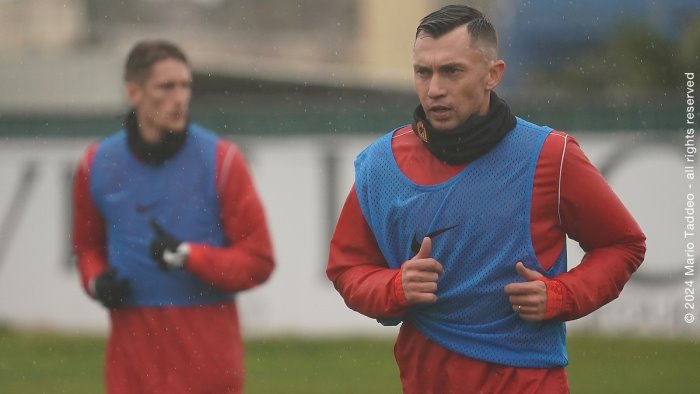 benevento in campo verso la virtus francavilla le foto dell allenamento