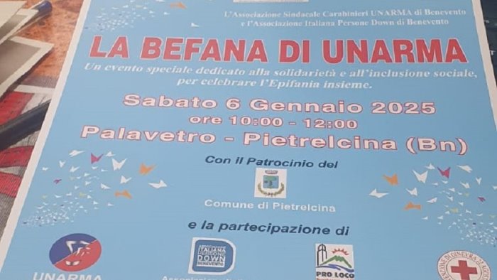 a pietrelcina la befana di unarma un momento di gioia per i meno fortunati