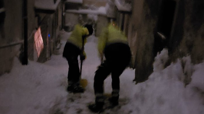 neve migliora la situazione a bisaccia epicentro dell ondata di maltempo