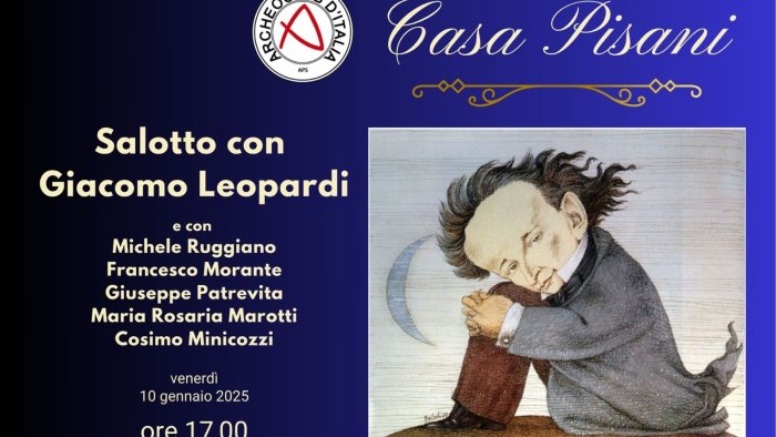 benevento venerdi a casa pisani incontro dedicato a giacomo leopardi