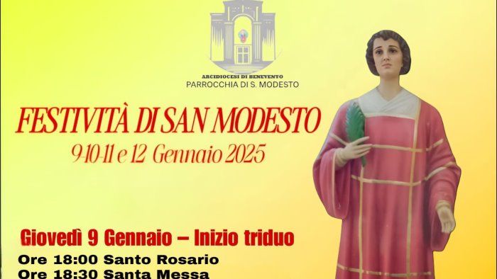 benevento celebra la festa religiosa in onore san modesto