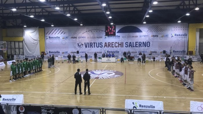 basket supercoppa b salerno pozzuoli con 200 spettatori