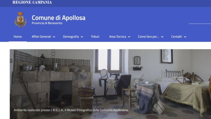 apollosa il comune lancia il nuovo sito