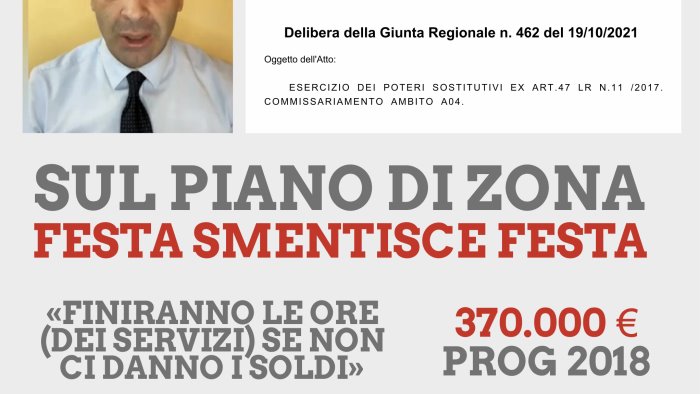 piano di zona iandolo festa smentisce se stesso