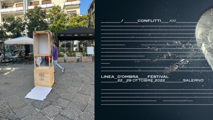 linea d ombra vandalizzato il totem promozionale in piazza portanova