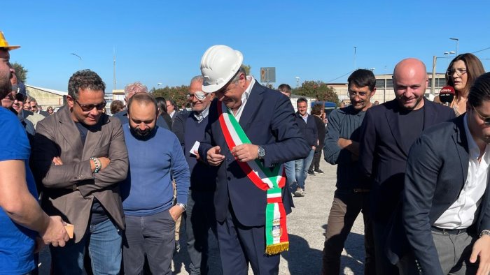 capaccio paestum oggi la posa della prima pietra del cineteatro