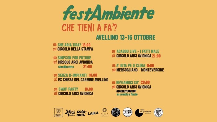 torna festambiente ad avellino la quattro giorni sui temi green