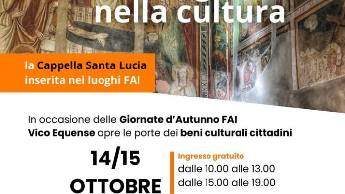 vico equense per le giornata fai d autunno apre la cappella di santa lucia