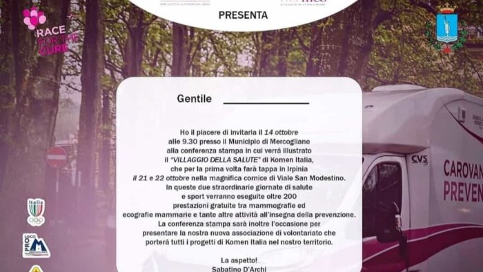 carovana della prevenzione a mercogliano la due giorni di amdos e komen