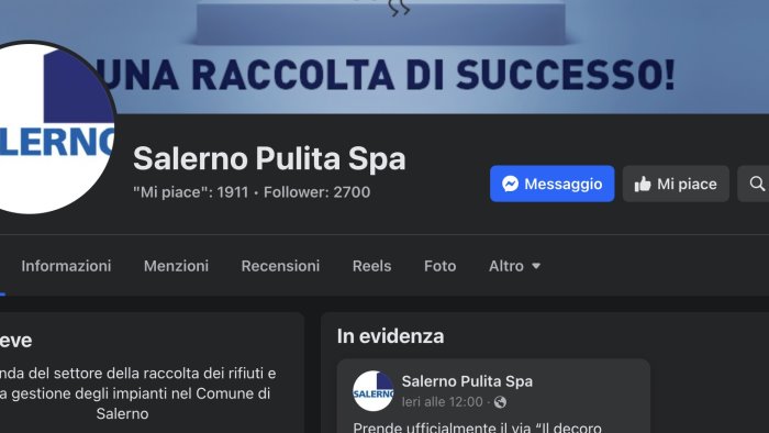 commenti sulla salernitana dalla pagina social della societa rifiuti e polemica