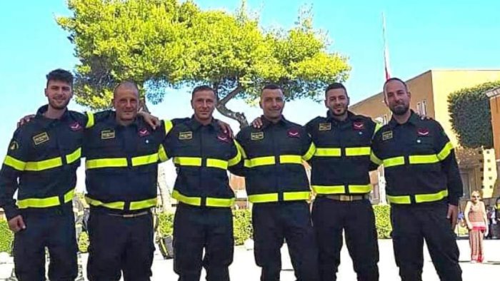 giuramento a roma per 6 vigili del fuoco di avellino sempre fedeli alla patria