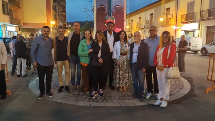 telese inaugurata la fontana di viale minieri