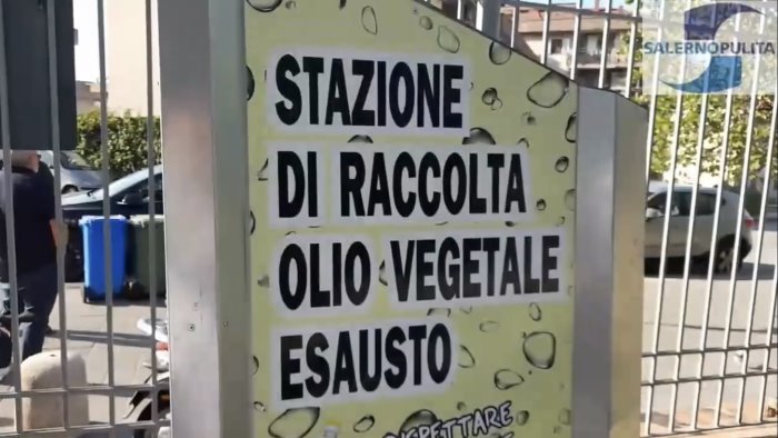 raccolta oli esausti vegetali installati 7 nuovi totem a salerno