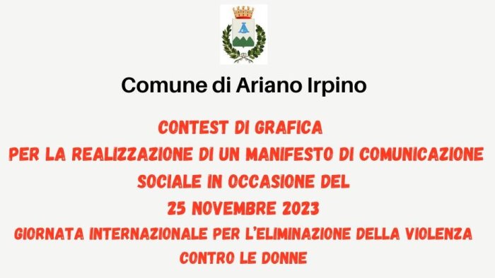 ariano comunicazione sociale in piena liberta stilistica parte il concorso