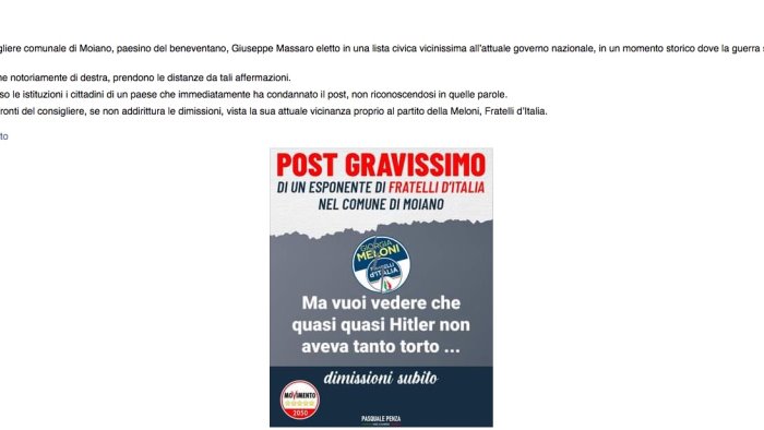 post pro hitler deputato m5s chiede espulsione dal partito per il consigliere