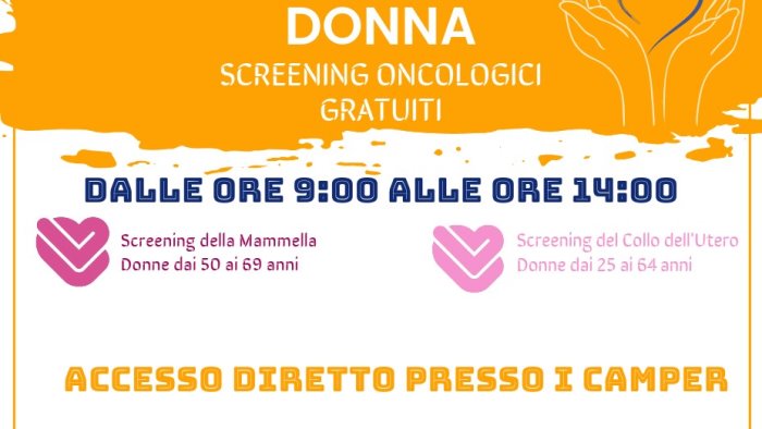 screening oncologici sabato i camper asl a grottolella