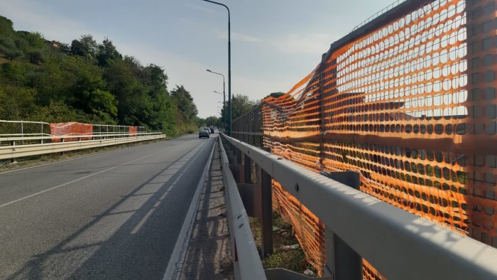 sicurezza stradale rete sulla variante in attesa dei lavori al viadotto