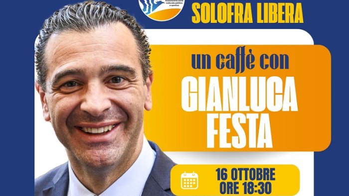 un caffe con gianluca festa evento a solofra per l ex sindaco