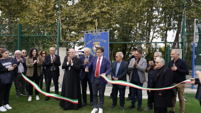 prima di montefalcone benevento inaugurato il nuovo campo le foto