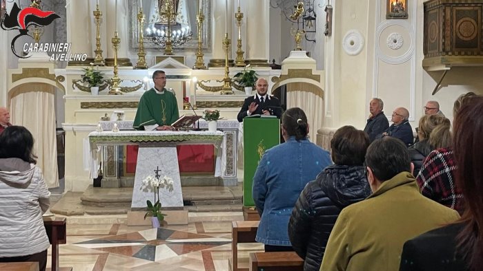 monteverde carabinieri in chiesa per prevenire le truffe agli anziani