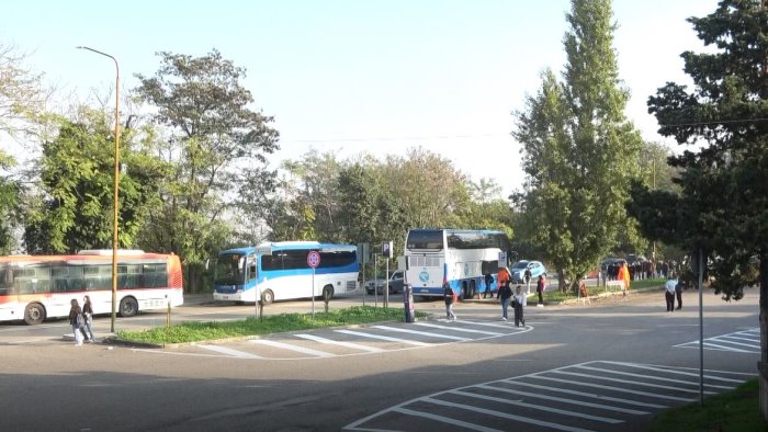 terminal e piano traffico a benevento secondo giorno senza ostacoli foto