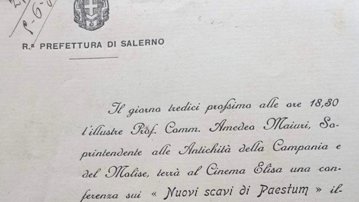 scavi di paestum spunta un documento risalente al 1931