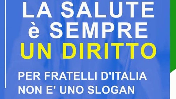 budget esaurito per le prestazioni sanitarie gazebo di fratelli d italia