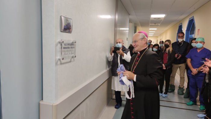 avellino messa con il vescovo in ospedale in onore di san giuseppe moscati