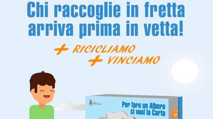 cava gli alunni delle scuole primarie si sfidano nella raccolta di carta