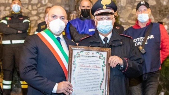 comune di limatola encomio solenne al luogotenente antonello tedesco