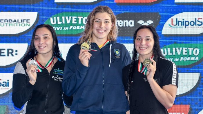 nuoto assoluti in vasca corta di riccione cesarano sul podio nei 400 sl