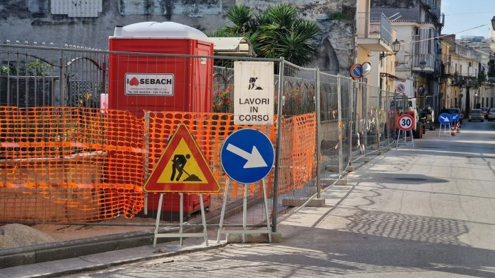 procedono i lavori di riqualificazione di corso triste a scafati