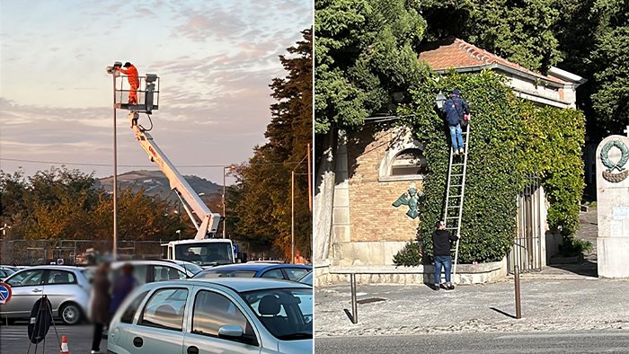 ariano cimitero non piu al buio il comune interviene dopo il nostro appello