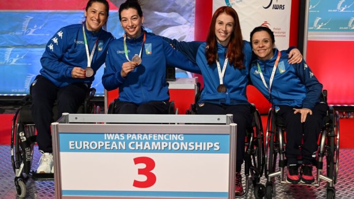 scherma paralimpica europei pasquino di bronzo nella prova a squadre