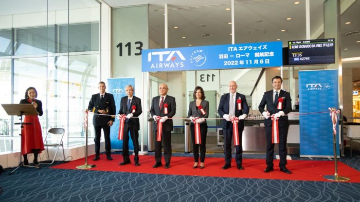 ita airways partito oggi il nuovo volo roma fiumicino tokyo haneda