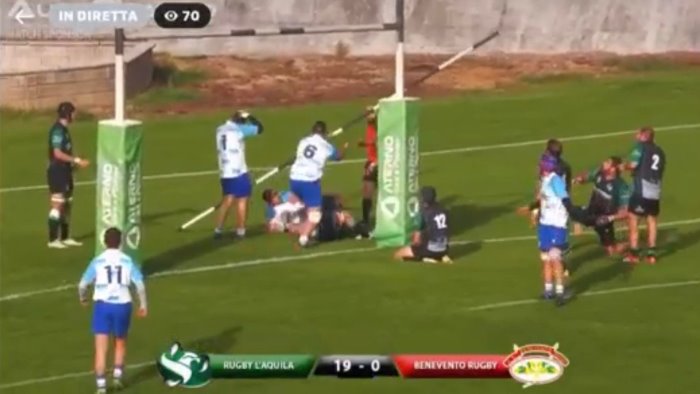 ivpc rugby benevento ko a l aquila ma si e sfiorata la tragedia