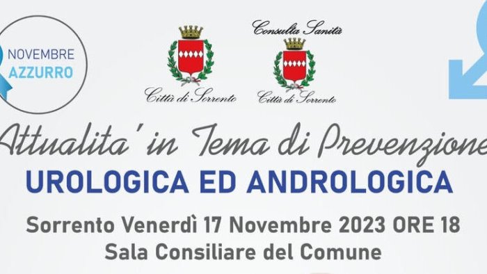 a sorrento novembre azzurro per la prevenzione delle patologie prostatiche