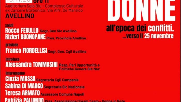 diritti delle donne e pianeta carcere doppio appuntamento della cgil avellino