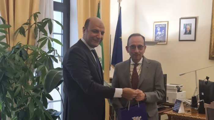 asse salerno algeria il prefetto esposito incontra il console chemmam