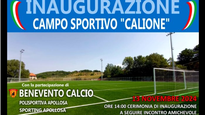 giallorossi subito in campo mercoledi inaugurazione del campo di apollosa